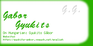 gabor gyukits business card